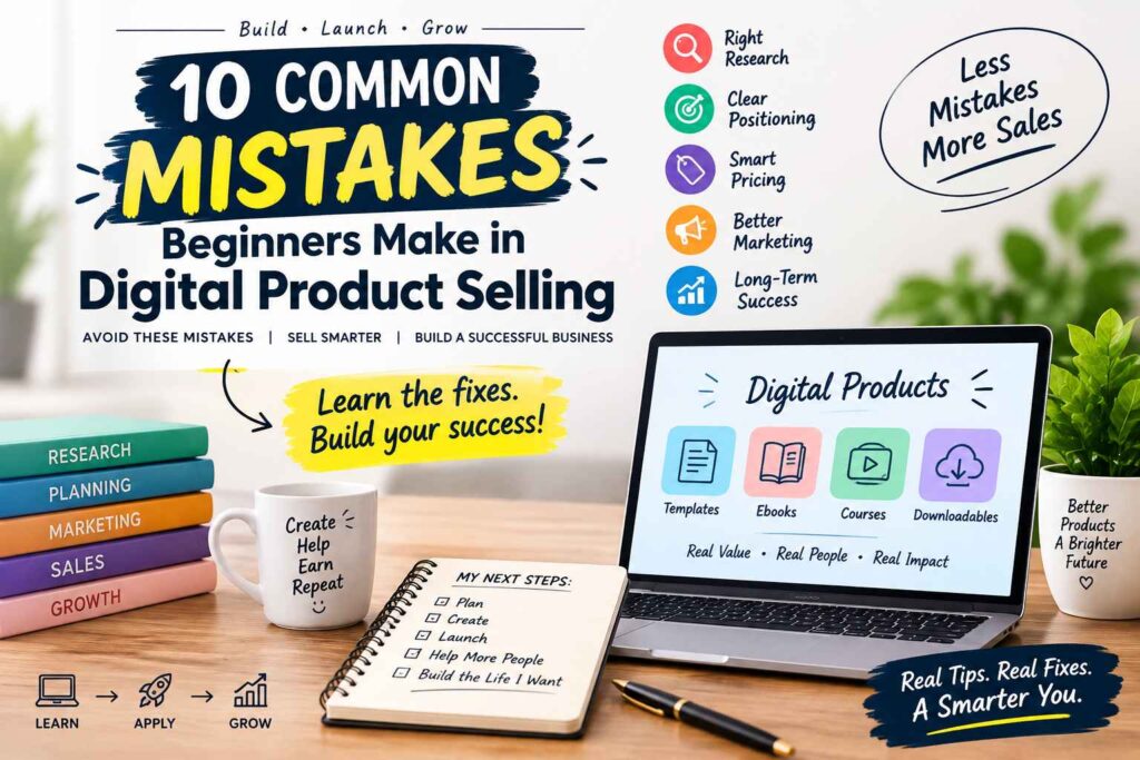 10 Digital Product Selling Mistakes Beginners Should Avoid